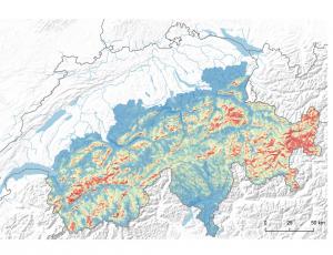 Habitateignung für Bartgeier in den Schweizer Alpen (c) Sergio Vignali et al., Conservation Biology, Univ. Bern
